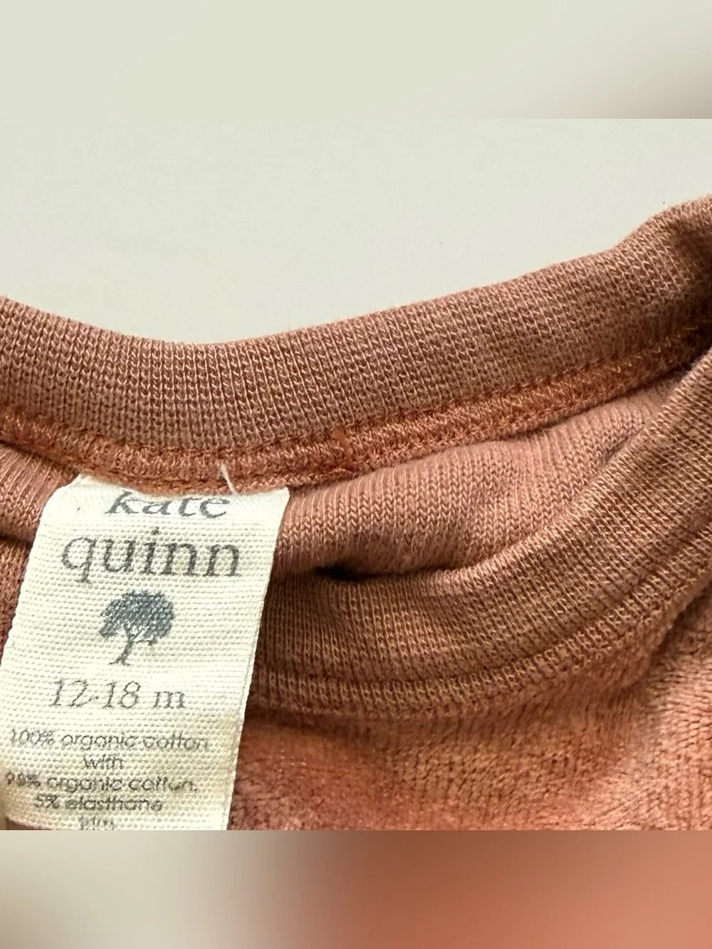 Kate Quinn Organics baby velour sport Bodysuit 12-18 months